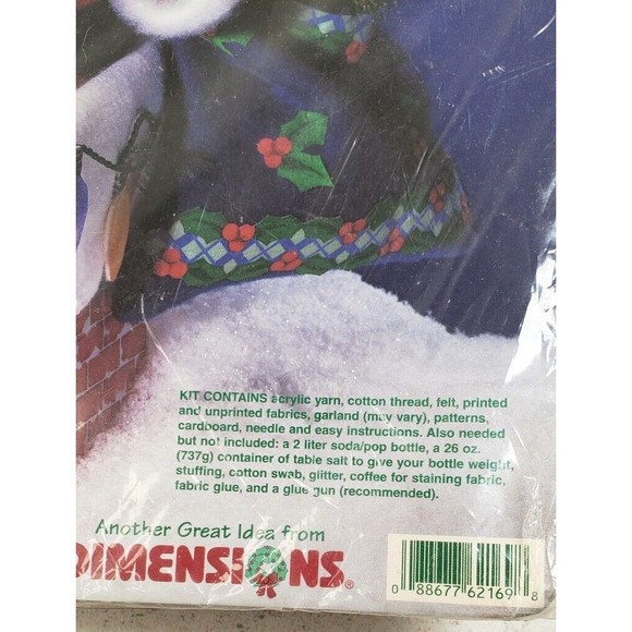 VTG Dimensions "Toy Man" Bottle Buddy Felt Applique Kit Santa Christmas #62169 - Picture 6 of 15